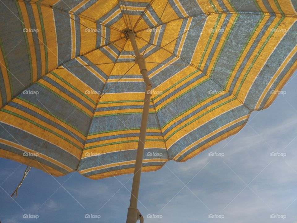 Low angle view of parasol