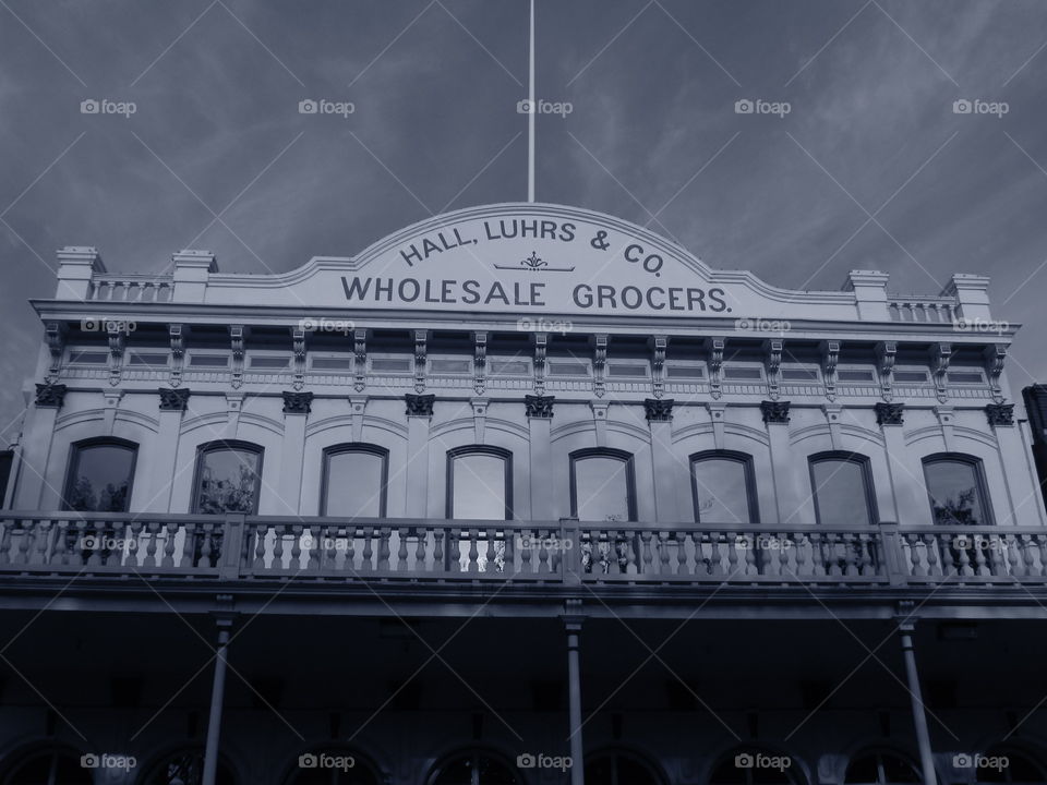 historical architecture. out in Old Town Sacramento taking pictures