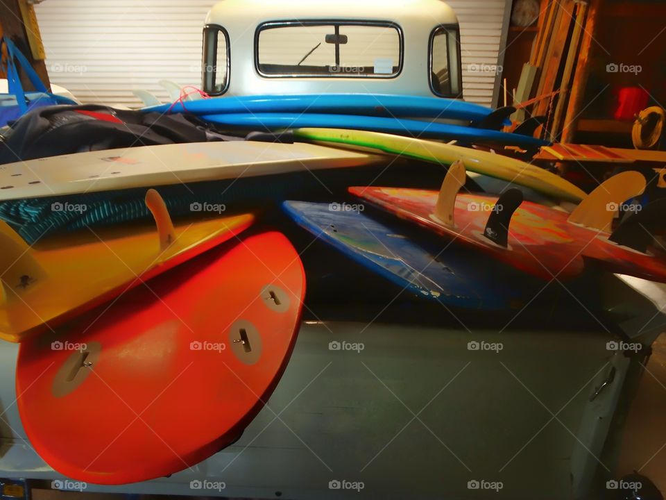 Collection Of Surfboards