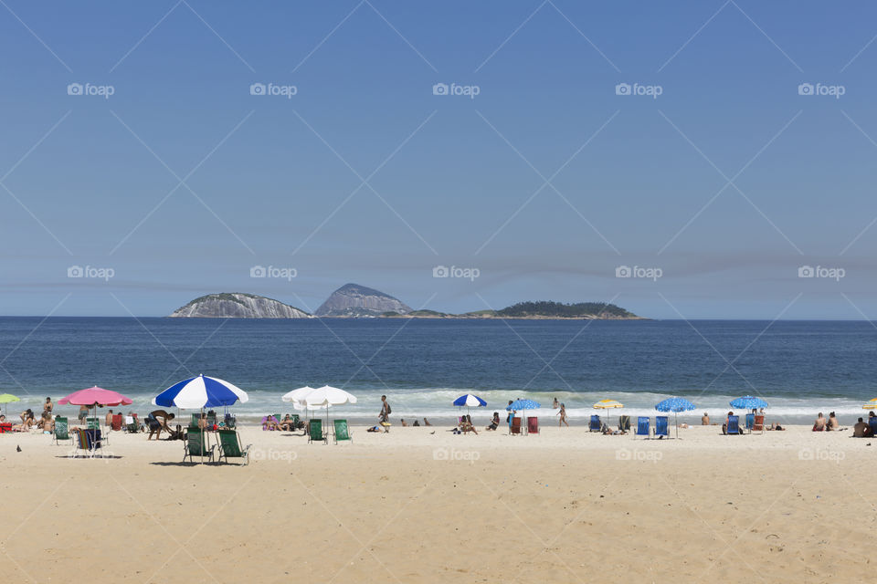 Beach landscape in Rio de Janeiro Brazil.