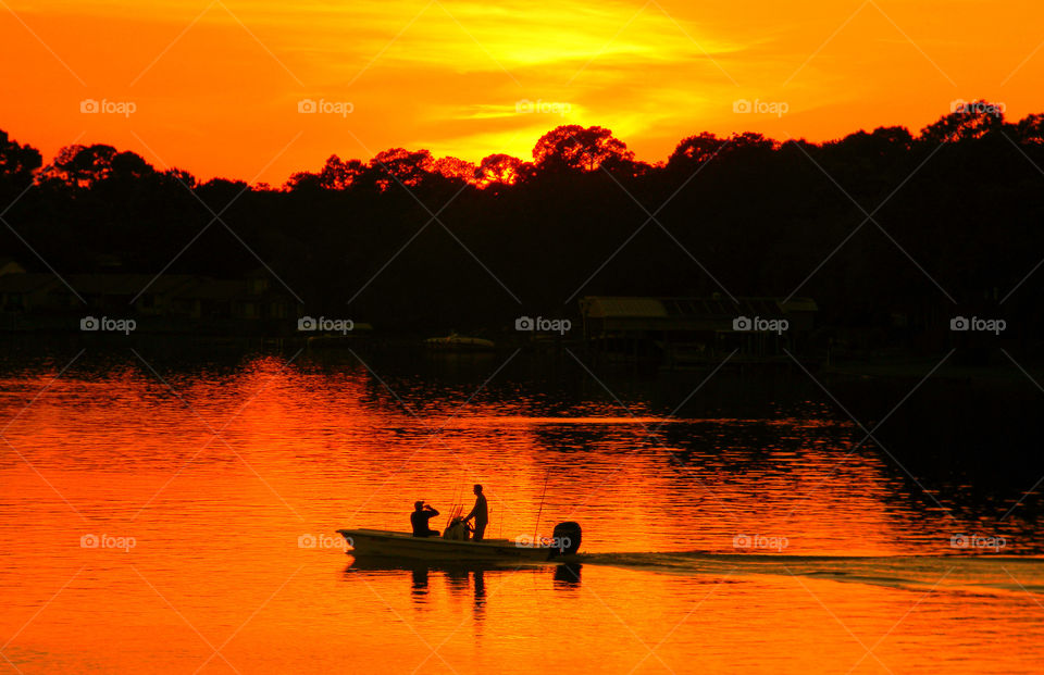 Silhouette of people during sunset