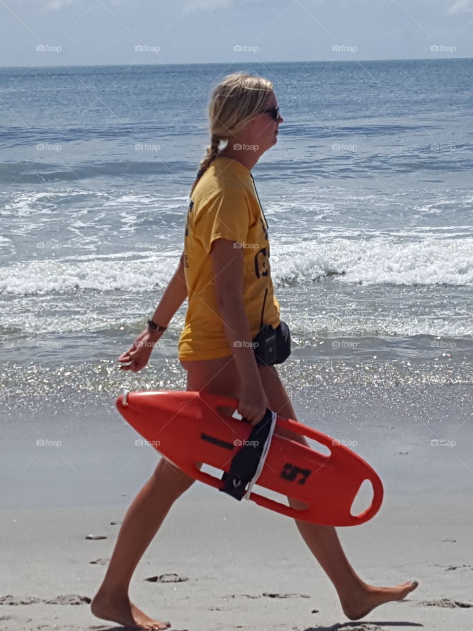 life guard on duty at the beach