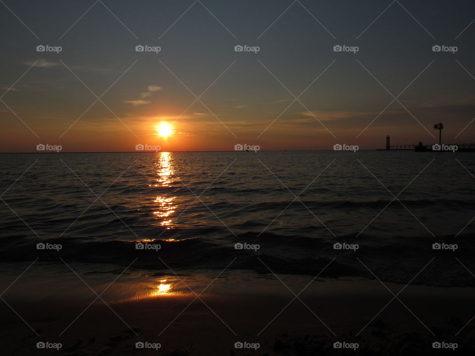 Sunset on Lake Michigan 