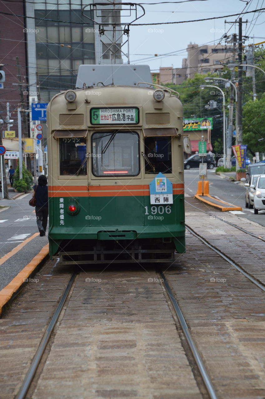 Tram 5 At Hiroshima Japan