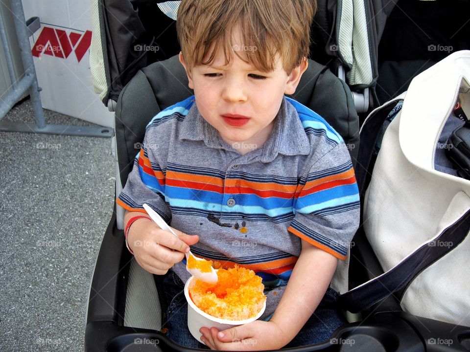 Eating A Snow Cone