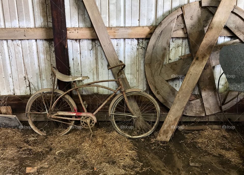Bicycle in Barn