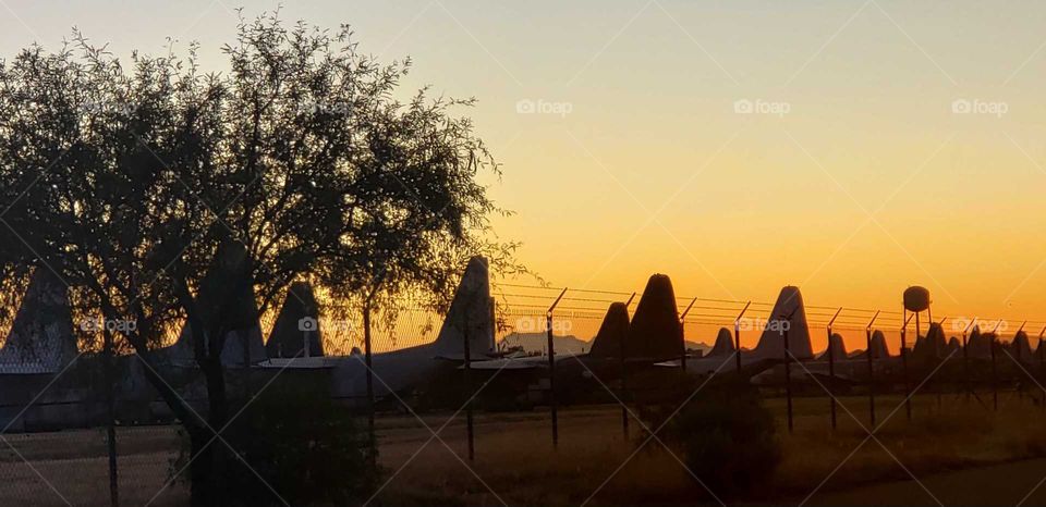 sunset at the boneyard