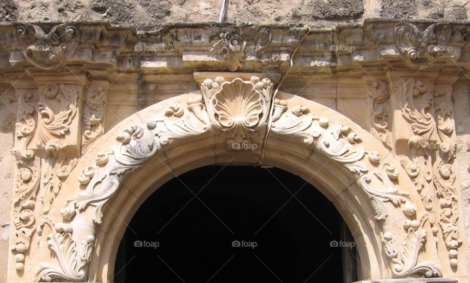 San Antonio Mission Detail. Arch