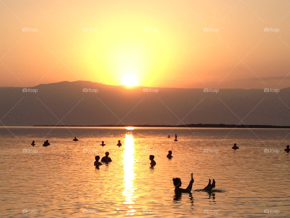 yellow mountain sun water by hookolsson