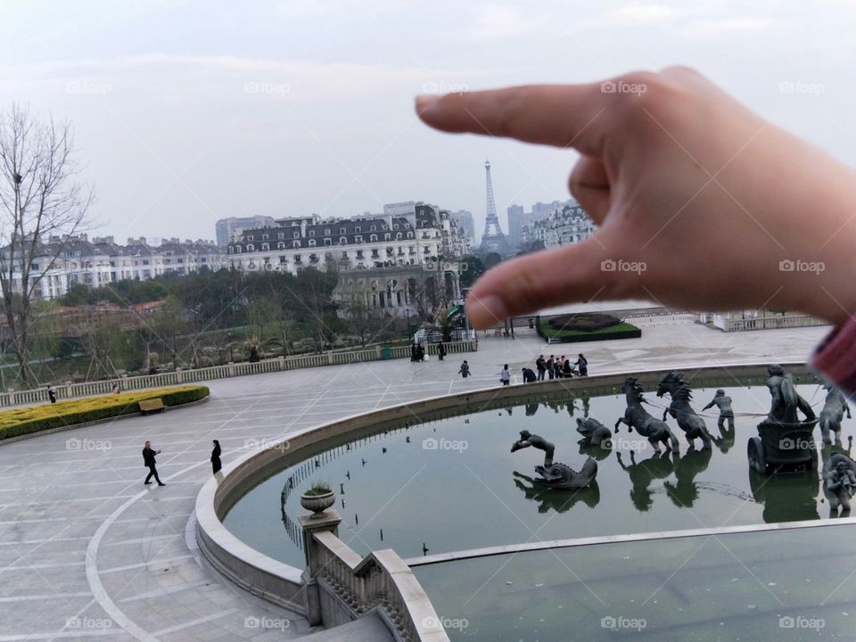 Faux eiffel tower in Hangzhou, China