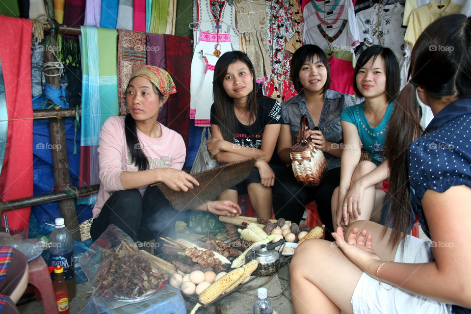 young food grill colorful by mengzishiliu