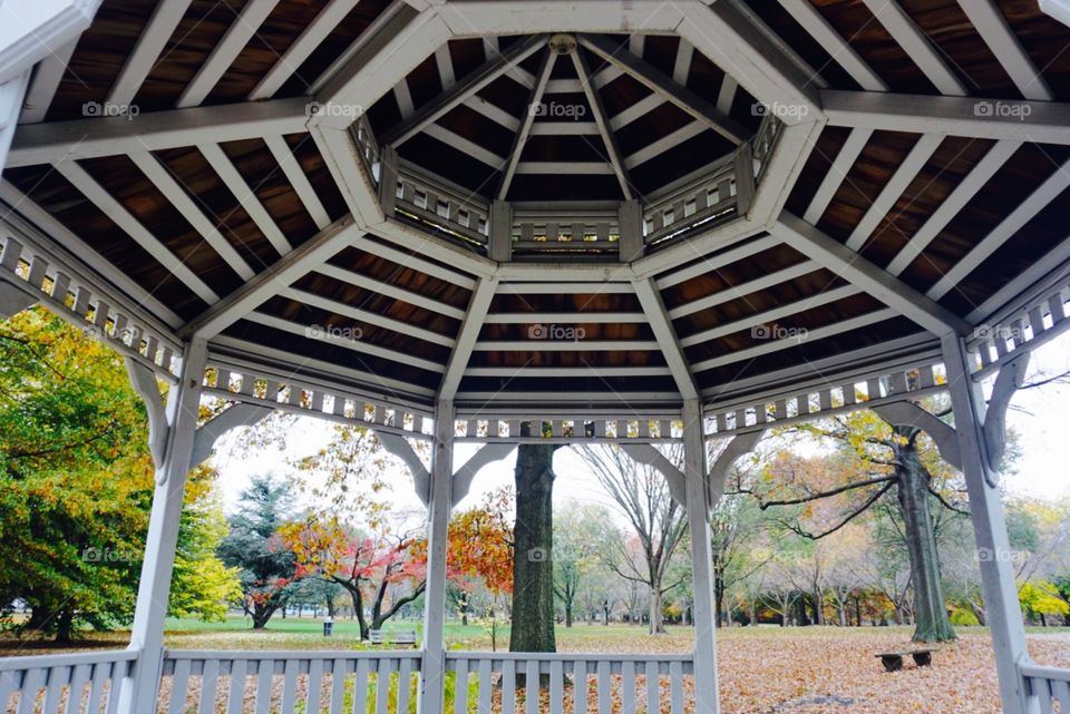 Gazebo in fall