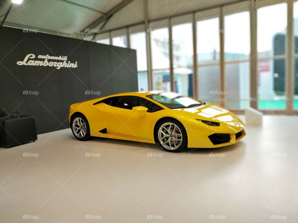 Lamborghini in Auto-Car Expo in Mumbai India. Year-2018 December 15th.