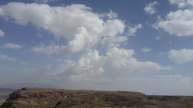 Kawkaban mountains where you imagine that you can hug the clouds .. it is really a wonderful place.