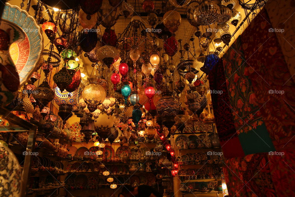 Decorative Lamps in Grand Bazaar Istanbul