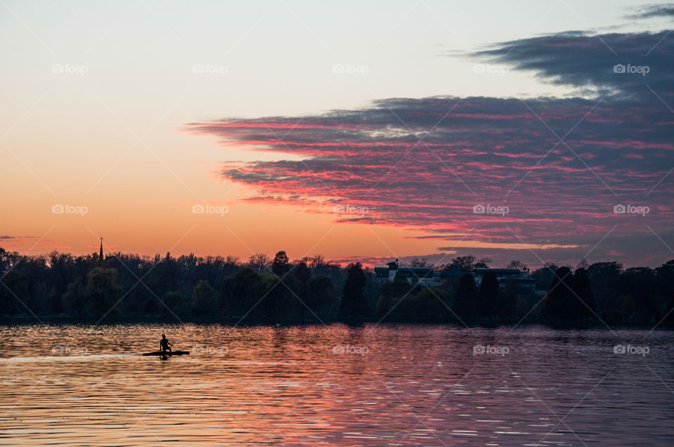 Dusk canoe