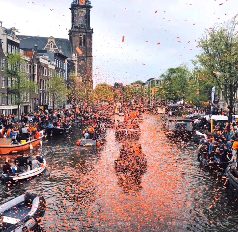 Kings Day celebrations in Amsterdam ❤️