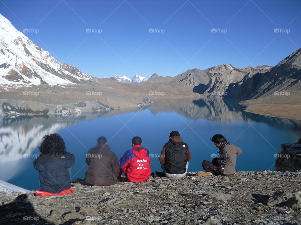 tilicho 4 919 m annapurna circuit trek world highest lake located in manang Nepal 
