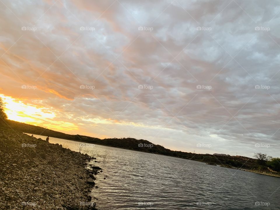 Sunset at the lake