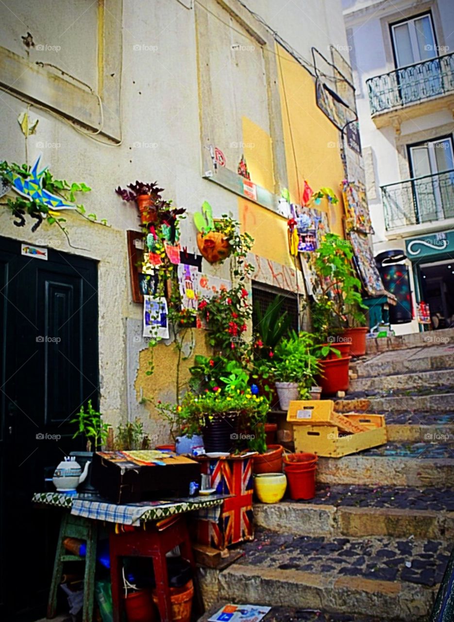 art on the streets of Lisbon Portugal 