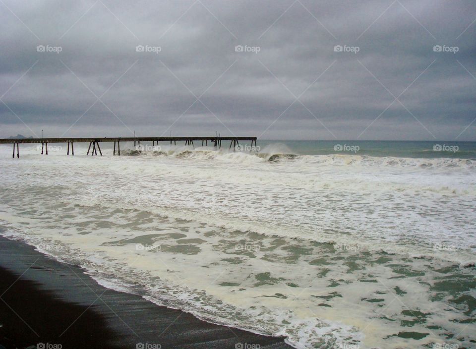 pier in the storm
