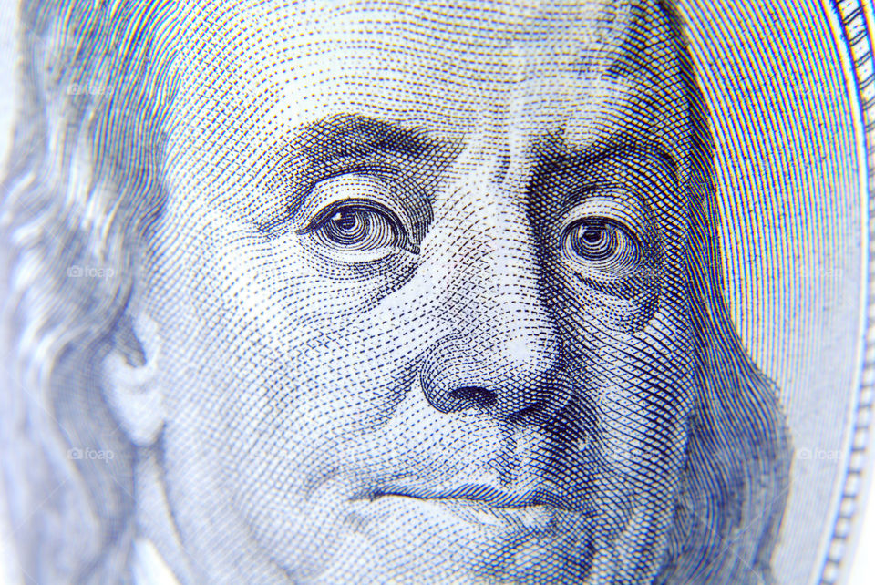 USA currency close up
