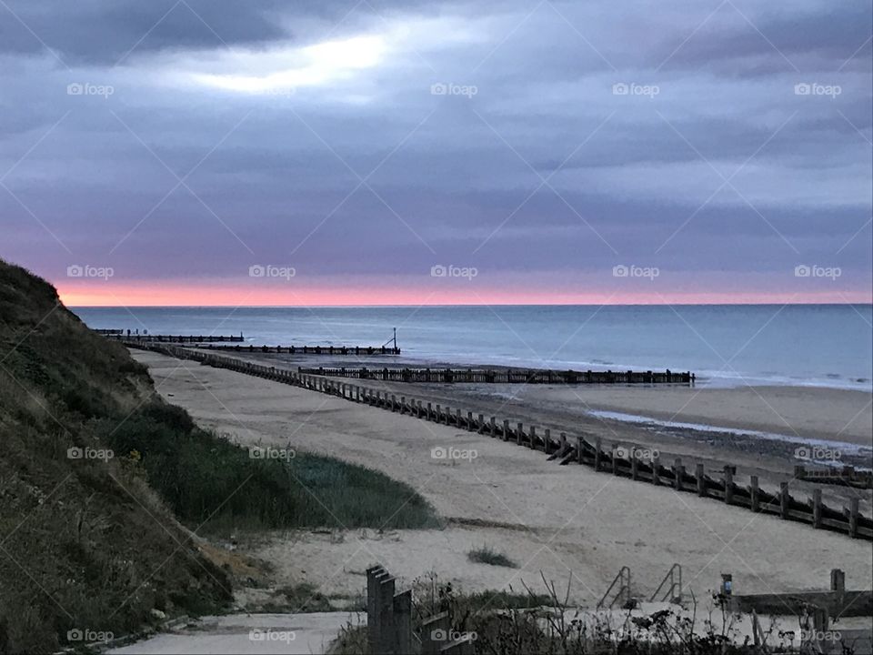 Our secret Norfolk beach at sunset