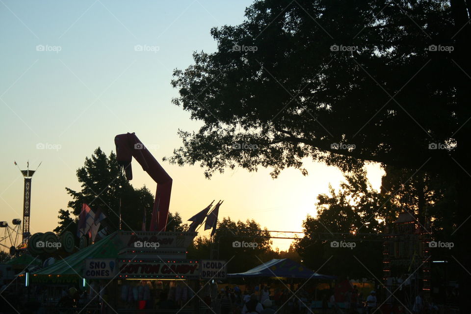 sunset at the fair