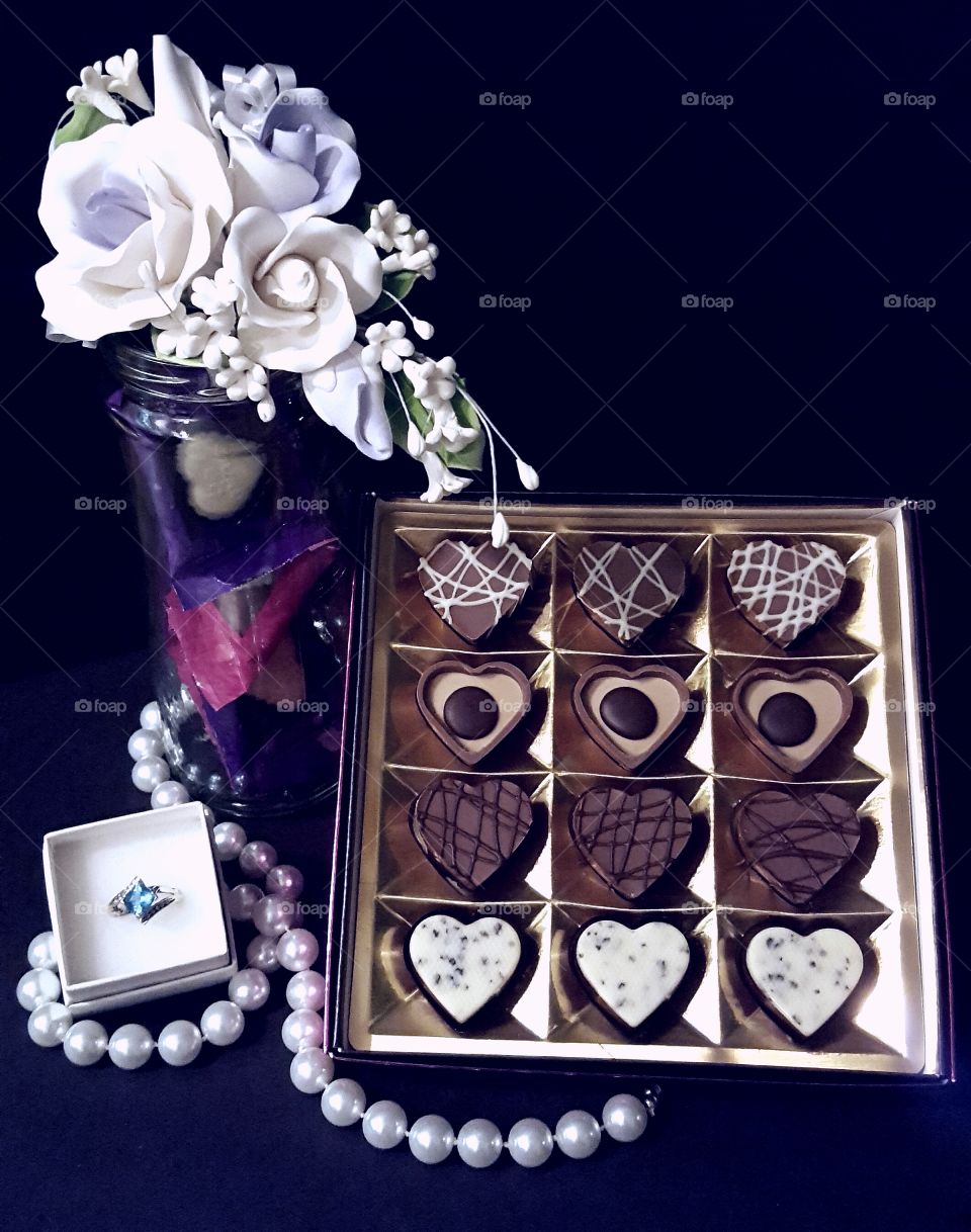 Share a special moment with the one you love while eating Ghirardelli Chocolates.