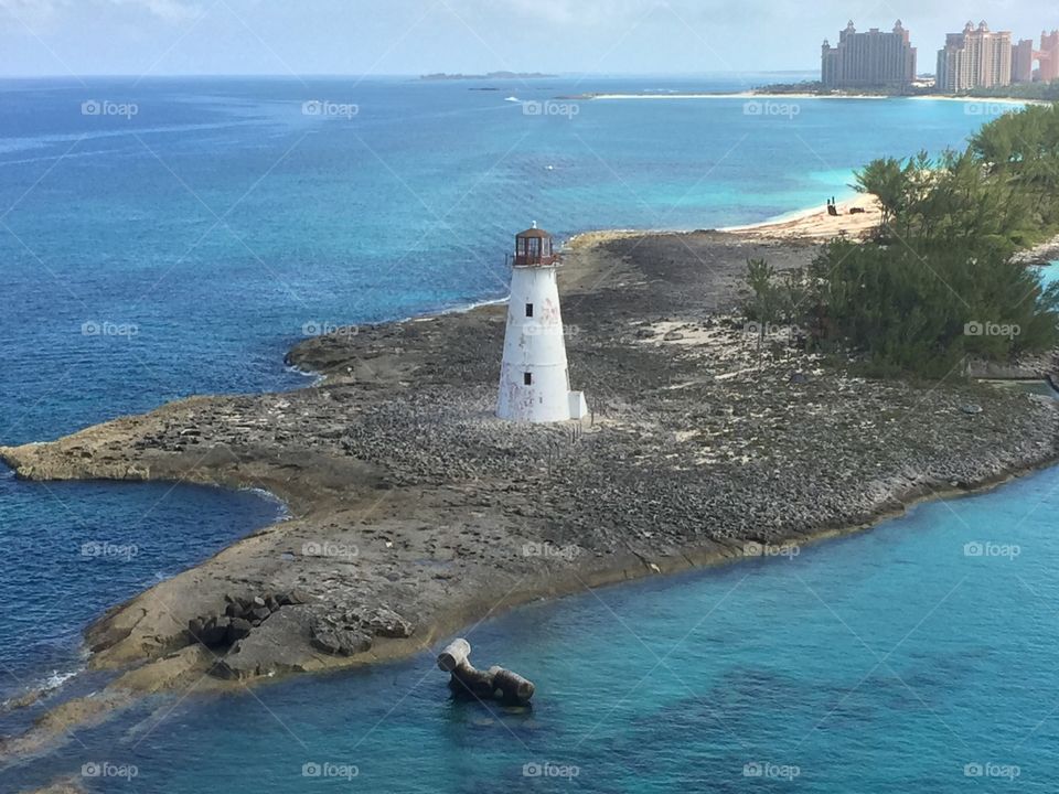 Lighthouse on paradise island, Nassau 