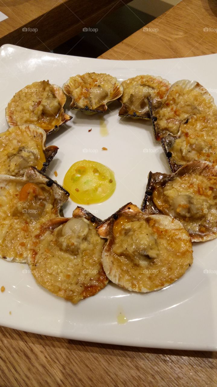 Baked Scallops with cheese @Kuya J Restaurant
