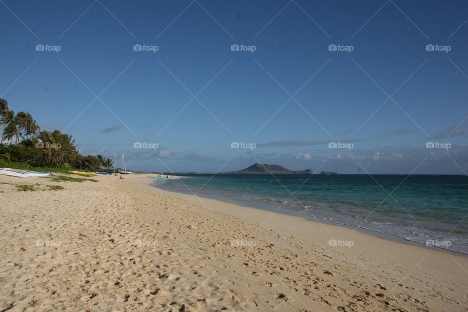 Offshore Island. An island offshore of Lanikai, Hawaii,