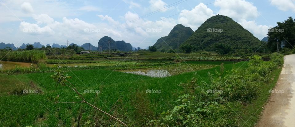 Green karst mountains