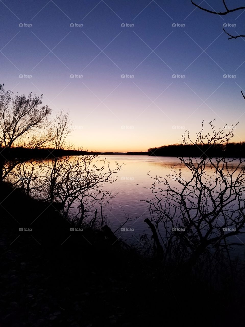 Sunset over Ottawa river