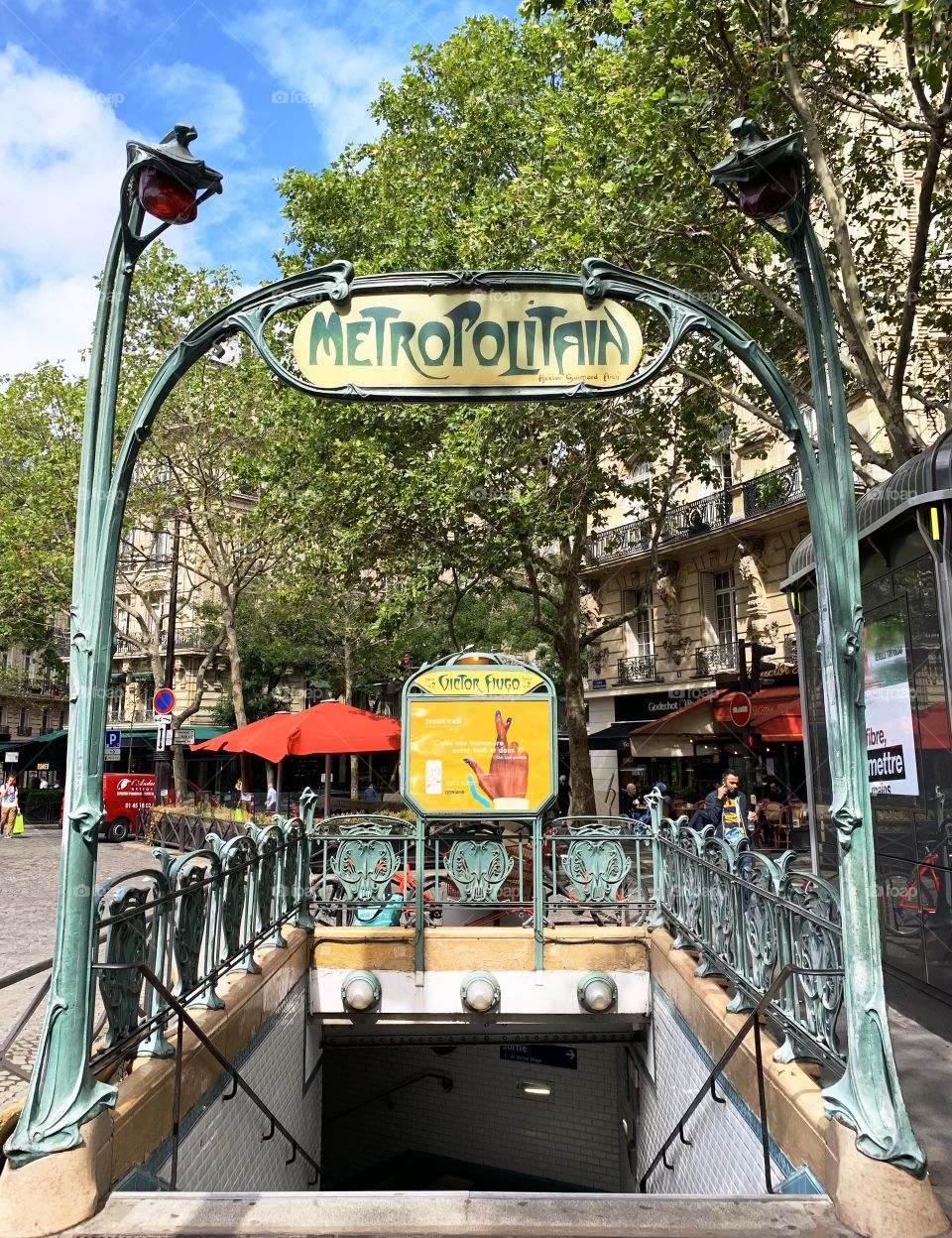 Metro, Victor Hugo in Paris, France