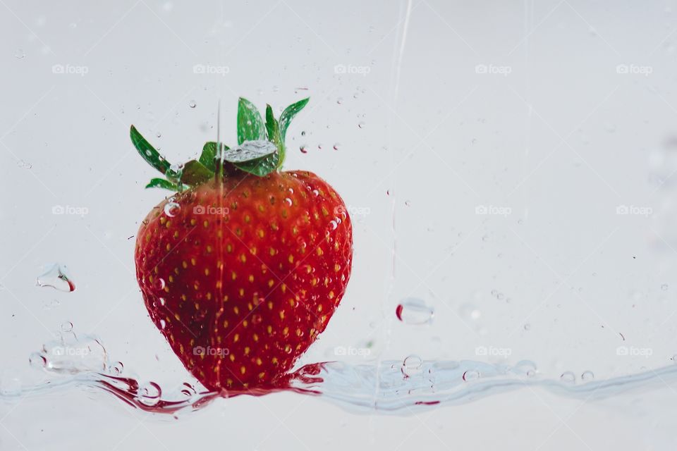 Wet and delicious strawberry 
