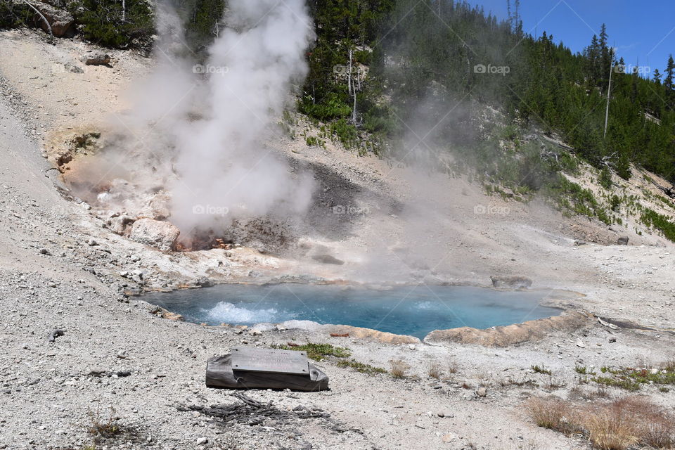 Hot Spring in the spring. Yellowstone