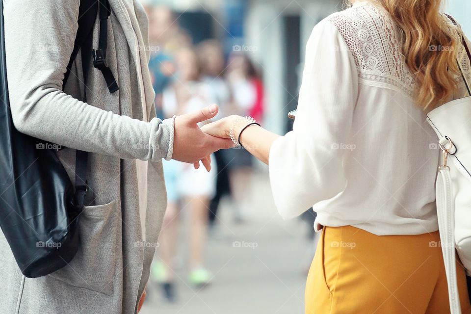 Holding hands 