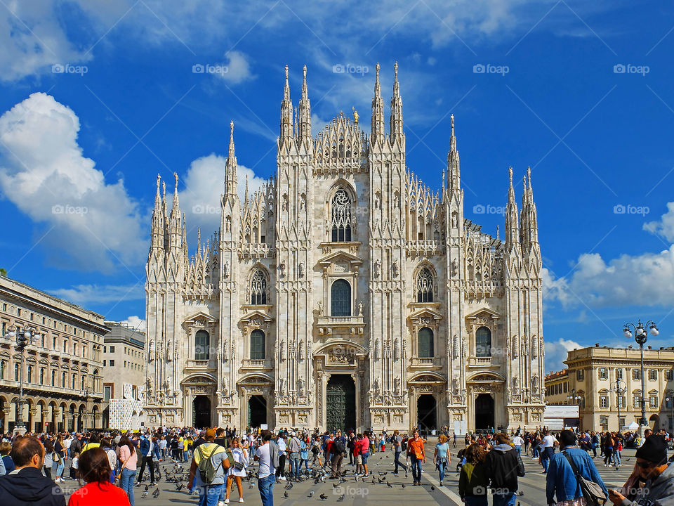 Milan Duom is the cathedral church of Milan, Lombardy, Italy. Dedicated to St Mary of the Nativity. The cathedral took nearly six centuries to complete. It is the largest church in Italy and the third largest in the world.
