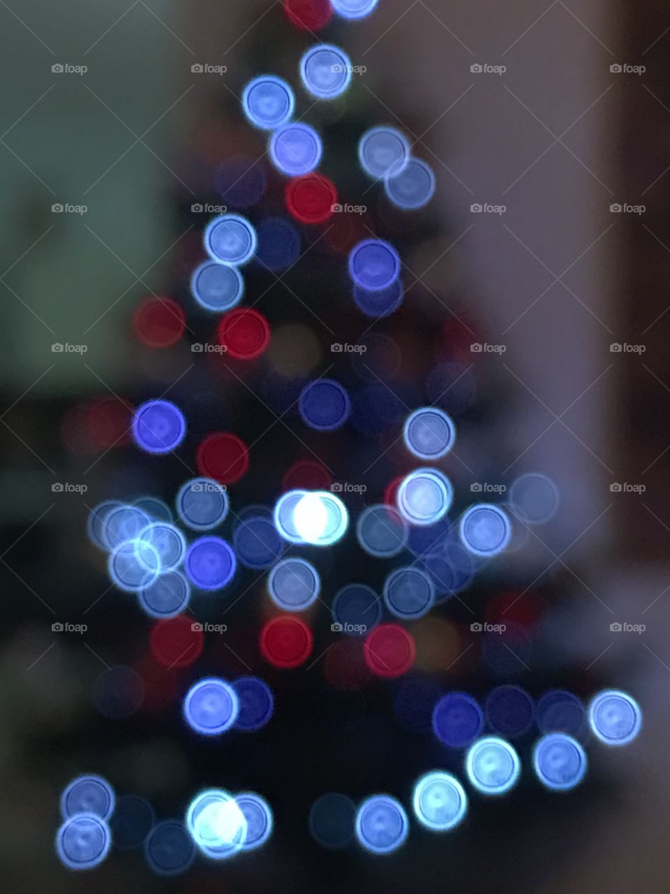 Christmas light three blurry 