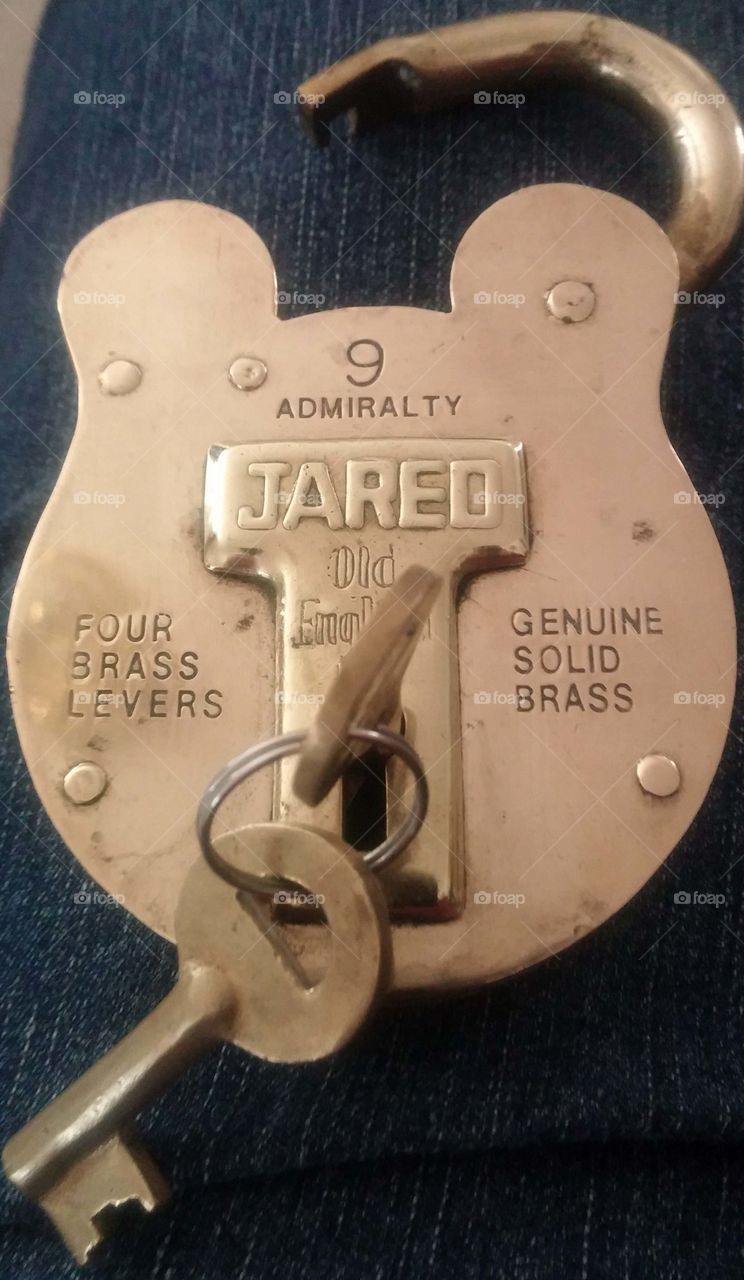 Jared Admiralty. brass lock and key