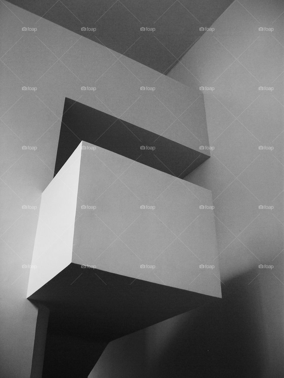 Modern ambient. Inside balcony of  Corbi's Villa la Roche