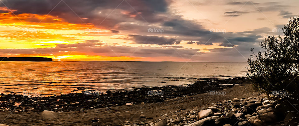 sunset with clouds