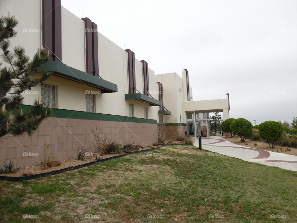 Front side of the building