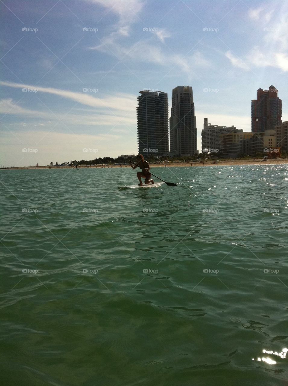 Paddleboarding in Miami 
