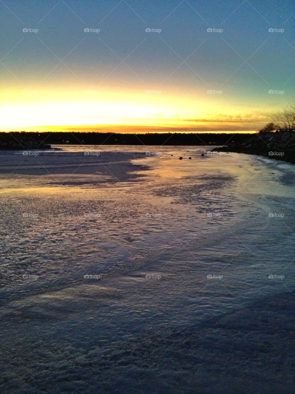 snow ice winter landscape by somebeach