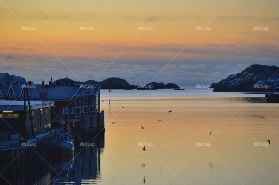 Sunset at countryside Norway