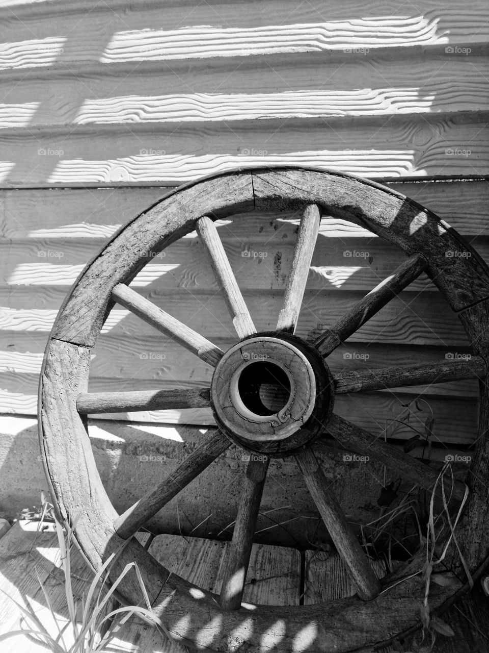 old wooden wheel