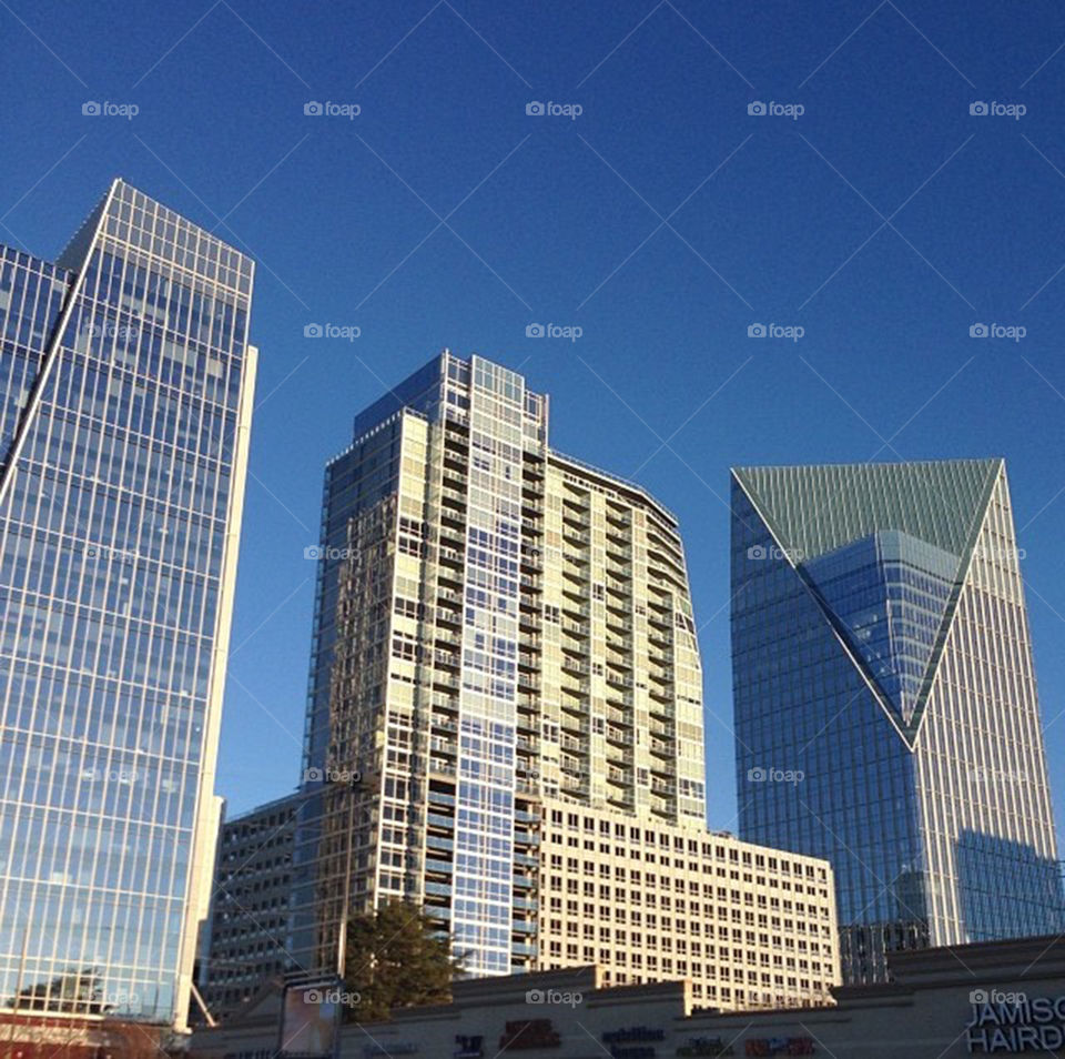 Atlanta Skyline. My husband and I were adventuring in downtown Atlanta and I had to capture some photos of the high-rise buildings.