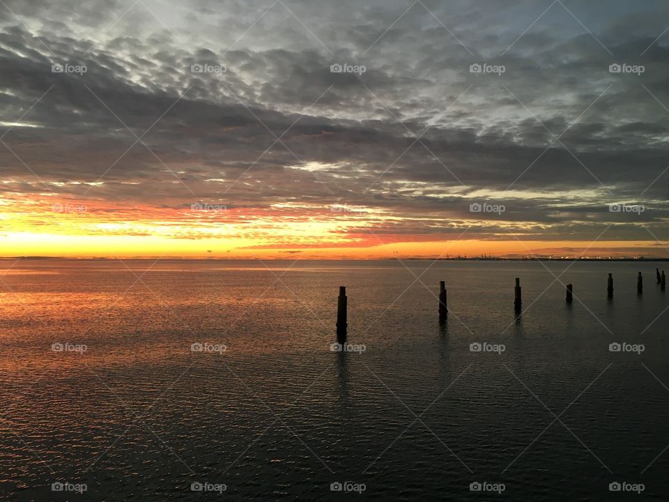 Sunrise at Shorncliffe old jetty